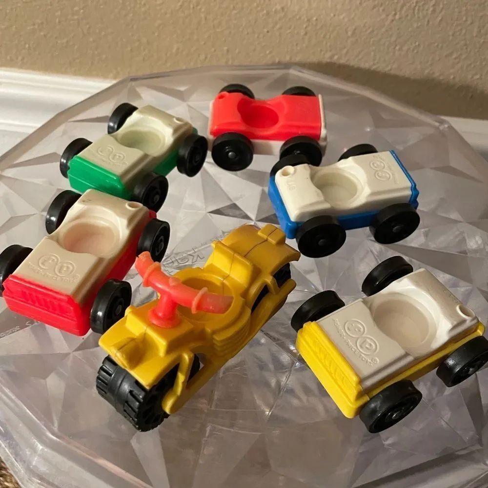 1970’s Fisher Price Vehicles 5 Cars 1 Motorcycle